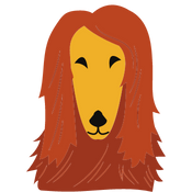 Long‑haired dog illustration