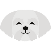 Small white dog illustration